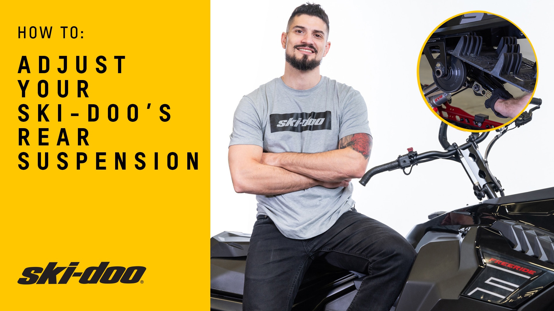 YouTube Thumbnail - How to adjust your Ski-Doo's rear suspension