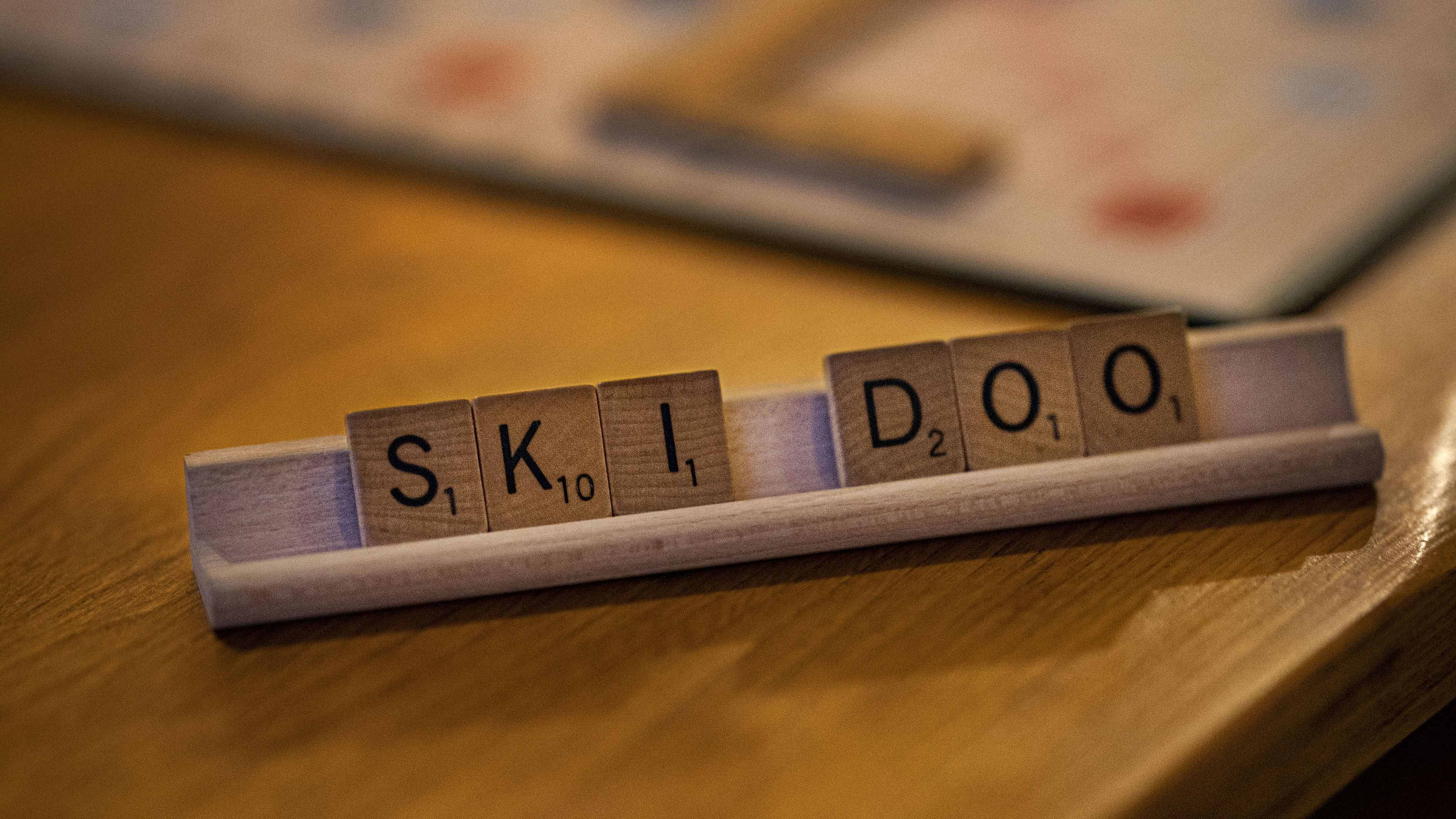 Ski-Doo written with Scrabble letters