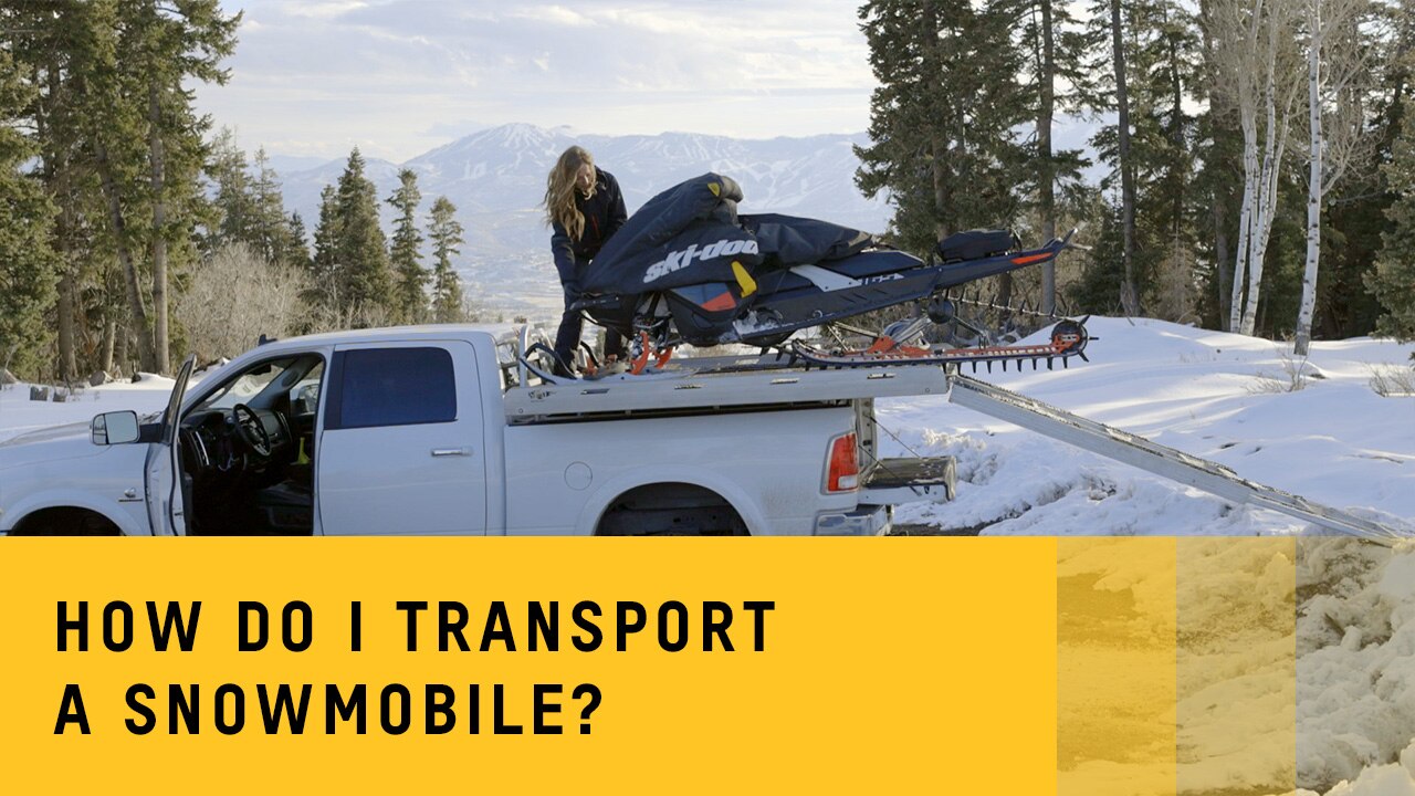 How do I transport a Ski-Doo Snowmobile?