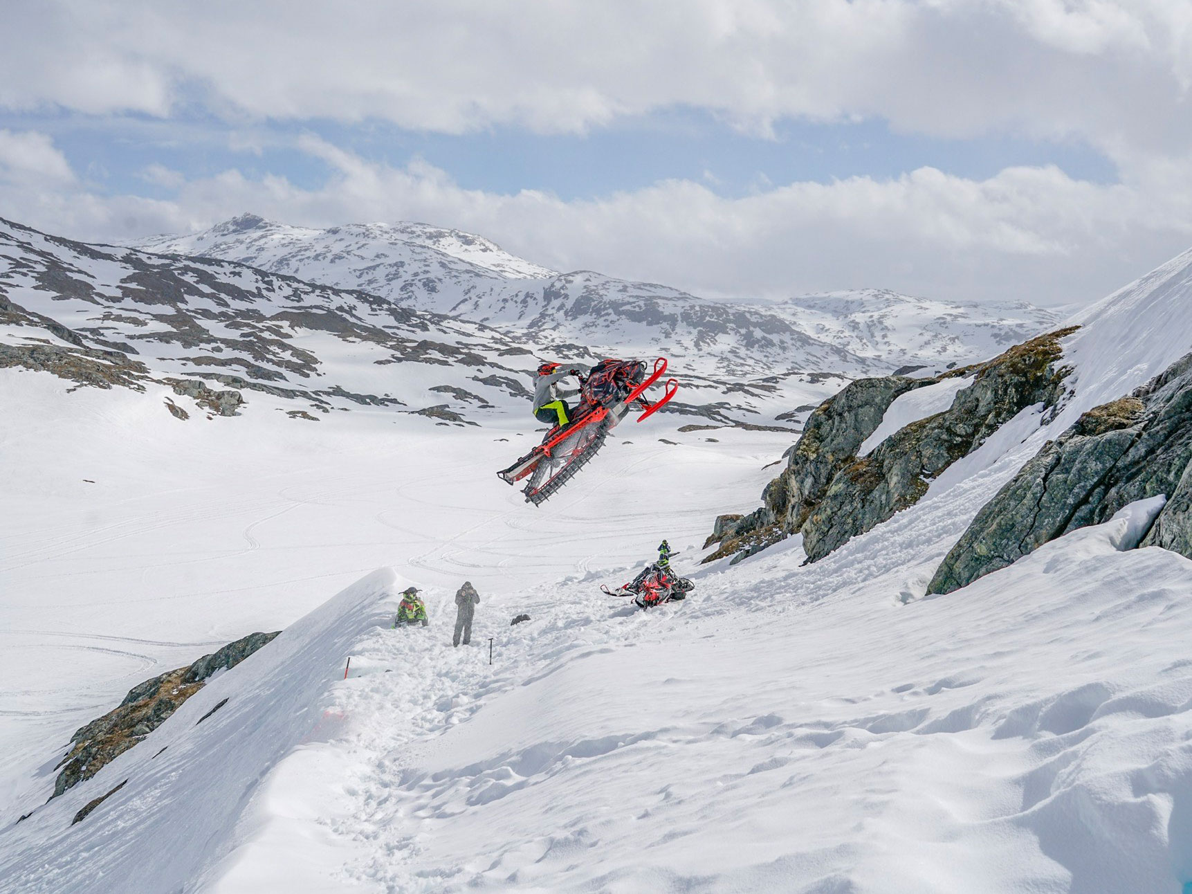 Aki Hautaniemi jumping with his Ski-Doo