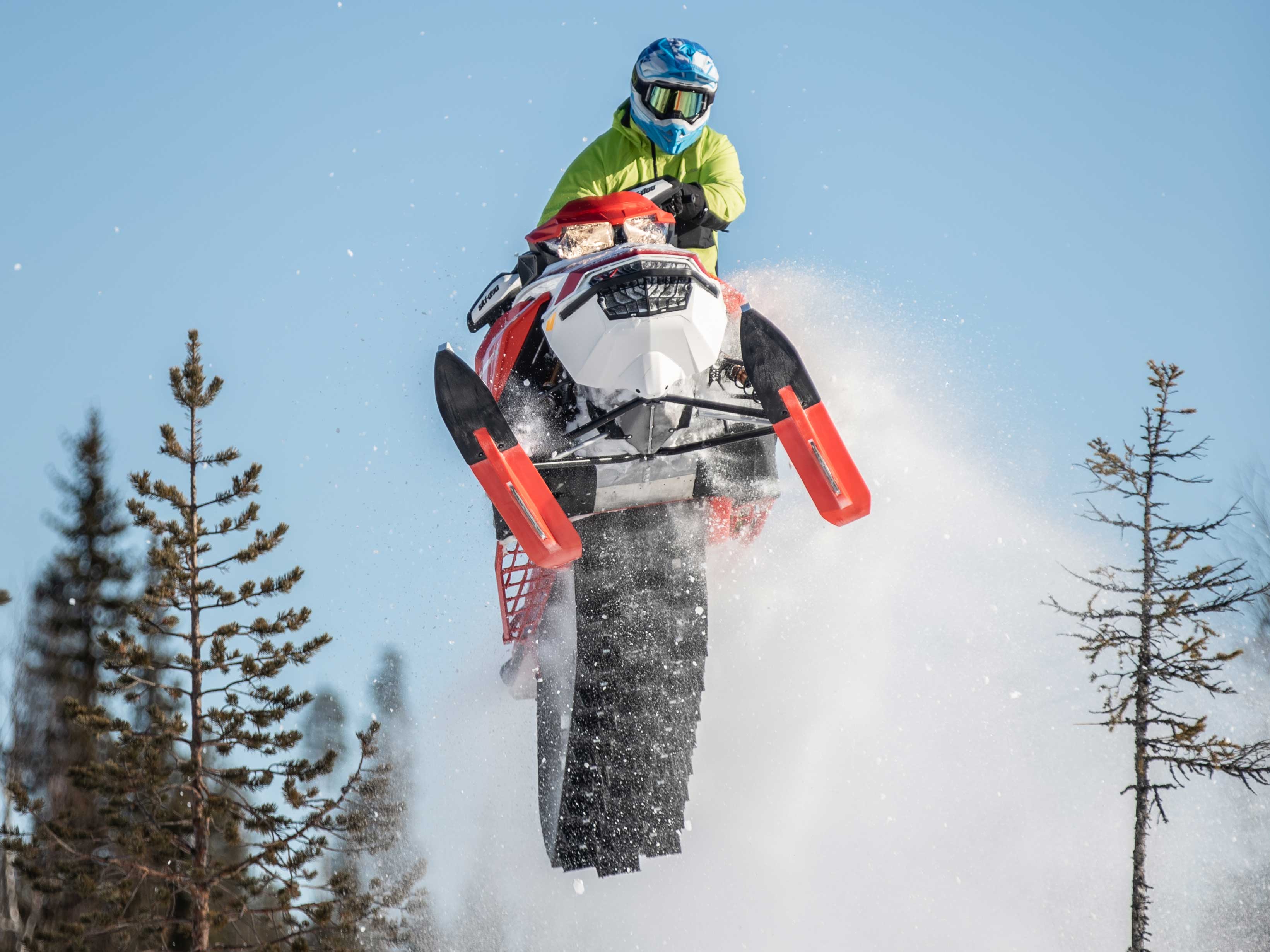 Rasmus Johansson jumping with his Ski-Doo