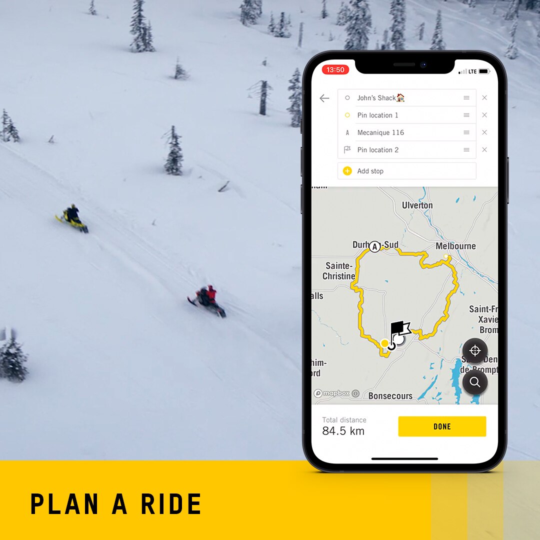 Plan a ride with BRP GO!
