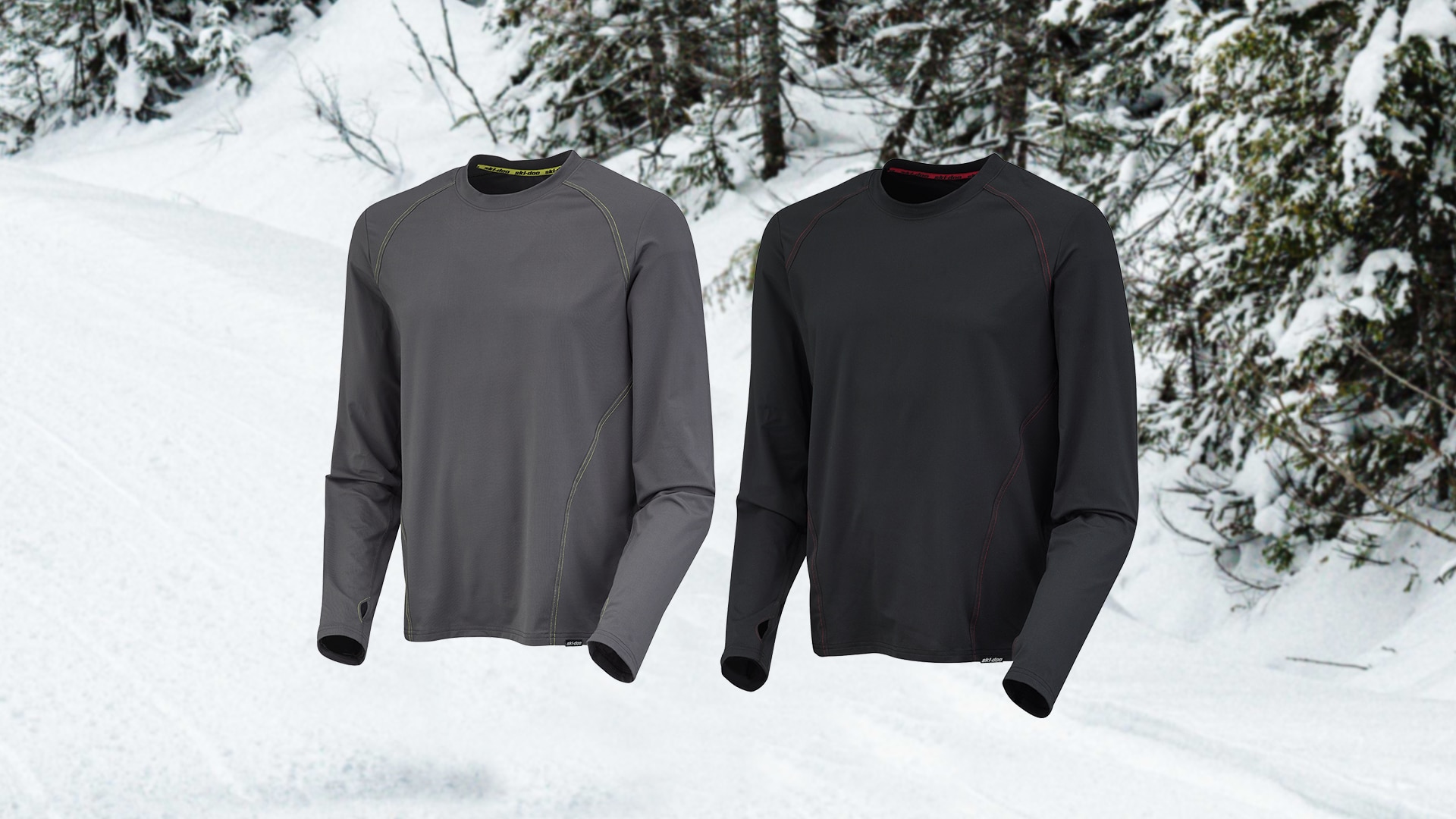 Warm base layers for snowmobiling